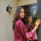 Maroon schiffli DHANAK - BG602