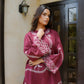 Maroon schiffli DHANAK - BG602