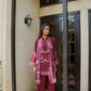 Maroon schiffli DHANAK - BG602